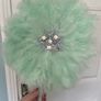 Traditional Nigerian Asoebi style dress for wedding or special occasion comes with Traditional fan also Image 7