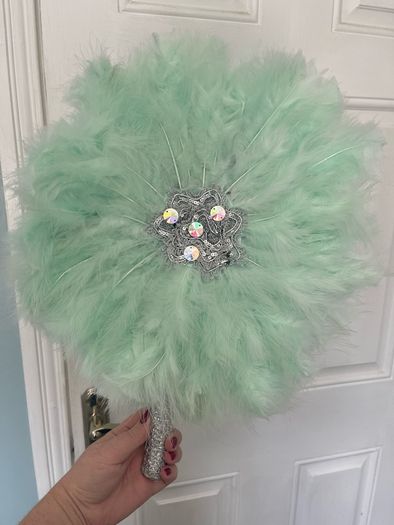 Traditional Nigerian Asoebi style dress for wedding or special occasion comes with Traditional fan also