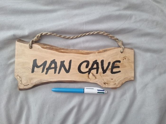 Wooden Man Cave sign