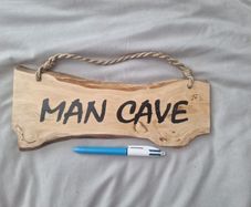 Wooden Man Cave sign