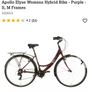 Ladies Purple Hybrid Bicycle Image 2