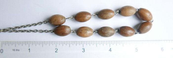 Vintage Rosary  Handmade Prayer Wooden Beads