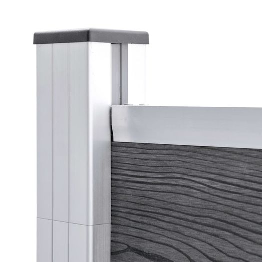 Fence Panel WPC 95x186 cm Grey