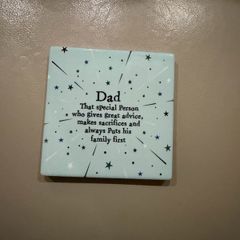Richard Lang Dad coaster sentiment quote