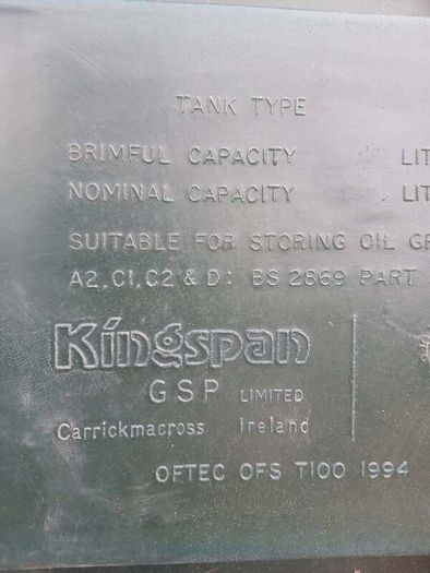 Kingspan oil tank