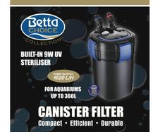 Betta Choice 1620 U.V Canister Filter (Includes U.V Sterilizer)