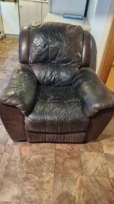 brown leather recliner