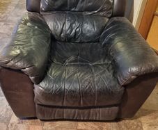 brown leather recliner