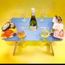Flying Elephant picnic mini table for wine, drinks Image 2