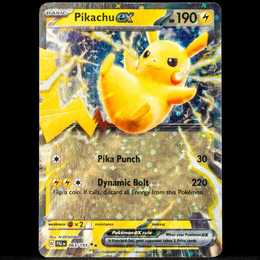 Pikachu EX 063/193 Double Ultra Rare Scarlet and Violet Paldea Evolved Pokemon Card