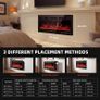 102cm Electric Fireplace with 12 Flame Colours, Crackling Sound, 900W/1500W Heater, Adjustable 15-30C Thermostat, Touch Screen & Remote Control for Media Walls Image 2