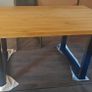 Harvey Norman Natural Oak Dining Table with Black Metal U-Leg Base (161cm x 96cm) Image 2