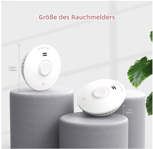 6pce Putogesafe Wireless Smoke Alarms, Smoke Detector with 10-Year Battery