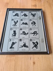 Erotic Sign Of The Zodiac Mirror.  In Good Condition.