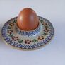 Rare ? Small red dog or pig pattern bowl and old rose eggcup Image 9