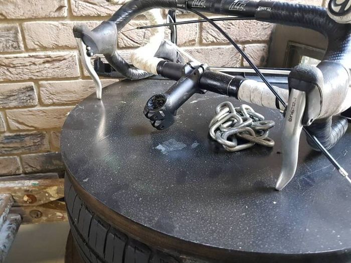 racing  handlebars and pedals