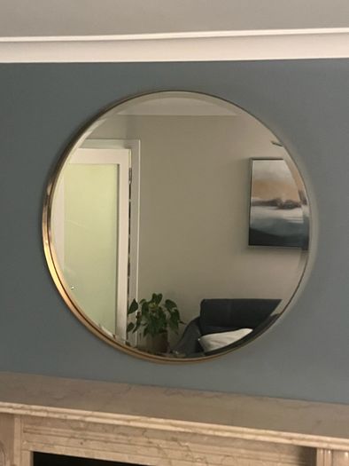 Round Gold mirror 90 cm diameter