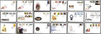 Collection 2005 Ireland Commemorative Stamps An Post First Day Cover (FDC). Collection of 18 covers.