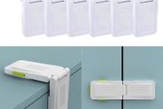 6 Pack Child Safety Locks Drawer Cupboard Locks Toilet Lock Right Angle Flat Angle for Cabinet Door and Drawers Esay Install