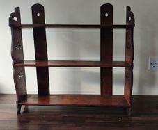 wooden hanging/freestanding wall shelf unit