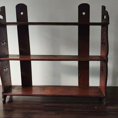 wooden hanging/freestanding wall shelf unit