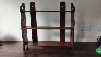 wooden hanging/freestanding wall shelf unit