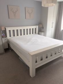 wooden bed frame