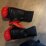 Smyths boxing bag stand and gloves Image 2