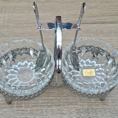 Luxhem Serving Dishes With 2 E.P.N.S Sheffield serving spoons