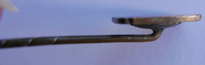 Victorian Gold Metal Antique Stick Pin with Gold Plated  Flower