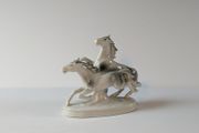 Rare 1927 Carl Scheidig Running Horses Porcelain Ornament