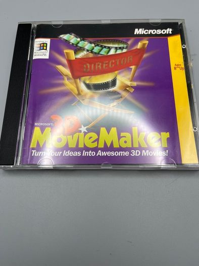 Pc Cd-rom Software 3d Movie Maker Microsoft Windows 95 1996 Vintage