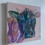 Original Cow painting Contemporary painting of cow face a abstract geometric cow Irish Art Gift Image 5