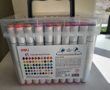 Deli Dual Tip Sketch Markers - 60 Pack