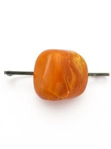 Brutalist Baltic Amber Silver Brooch