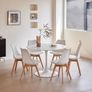Set of 6 Dining Chairs, Padded Chairs Image 3