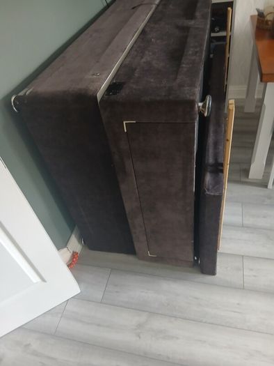 Velvet divan king size bed