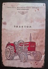 Ursus polish tractors , vintage style metal sign .