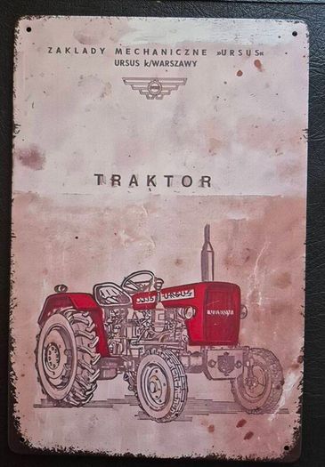 Ursus polish tractors , vintage style metal sign .