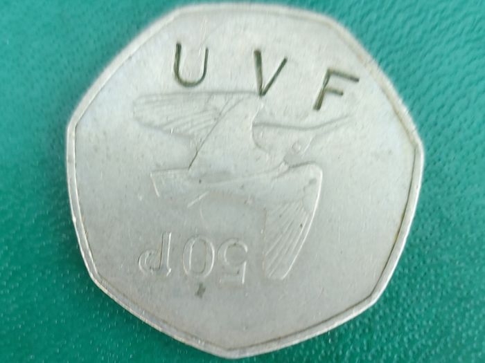 Ulster Volunteer Force  50pence Coin  1970