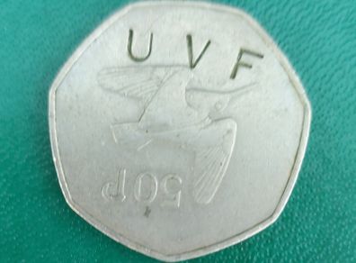 Ulster Volunteer Force  50pence Coin  1970
