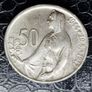 1947 Czechoslovakia 50 Silver Korun coin celebrating the 3rd Anniversary of the Slovak National Uprising Image 2