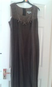 Brown woolen/ linen dress