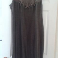 Brown woolen/ linen dress