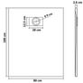 Shower Base Tray SMC Black 100x80 cm Image 2