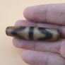 Vintage Himalayan Tibetan Zigzag Pattern Agate Bead Amulet Image 4