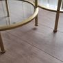 Side tables, round, gold, mirror & glass Image 3