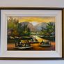 Set of 4 Framed Vietnamese-inspired Canvas Paintings Image 6