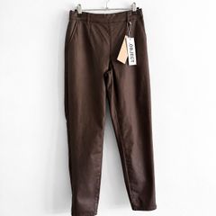 New Object Coated Trousers in Rich Chocolate Brown