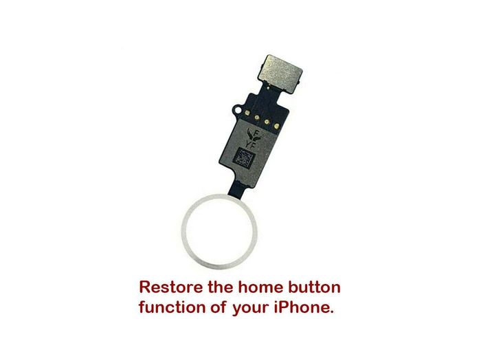 For iPhone 7 8 Plus Home Button Function Restore YF 4th Gen Flex No Bluetooth White - FHT06IPHB